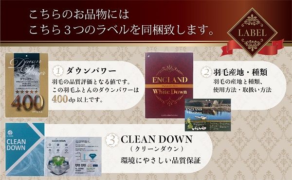 【本掛け布団】羽毛掛けふとん（セミダブル：170㎝×210㎝）イングランド産ホワイトダウン93％　　[山梨 甲斐市 羽毛ふとん 布団 寝具] BZ-23