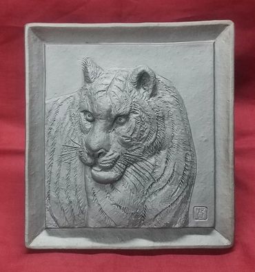 鬼師が作る 虎の干支瓦 飾り瓦 H064-027