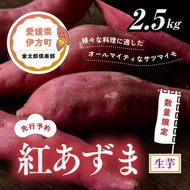 【先行予約】【数量限定】紅あずま 生芋（2.5kg）| さつまいも サツマイモ 紫 産地直送　※2024年12月上旬～2025年4月下旬頃に順次発送予定