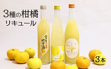 果汁たっぷり！高知県の選りすぐり柑橘でつくったリキュールセット　～3本入り～