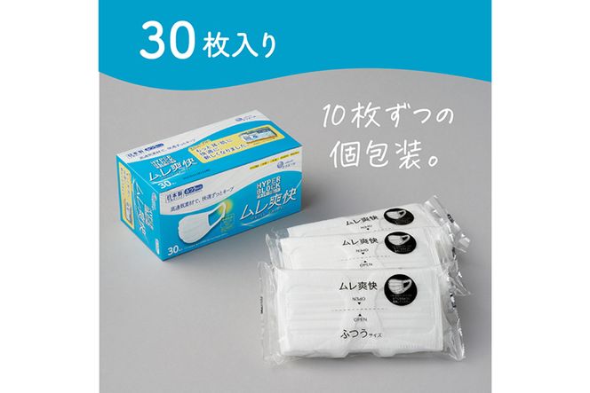 エリエール　ハイパーブロックマスク ムレ爽快 ふつうサイズ 90枚（30枚×3パック）日本製　国産　不織布◇