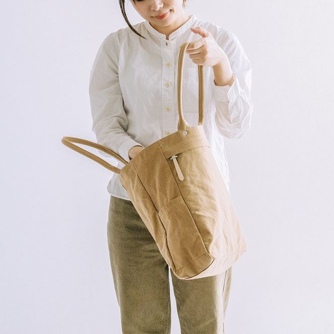 【J-443】HOSOIFUKUROMONO　トールトートバッグ　グレー［高島屋選定品］