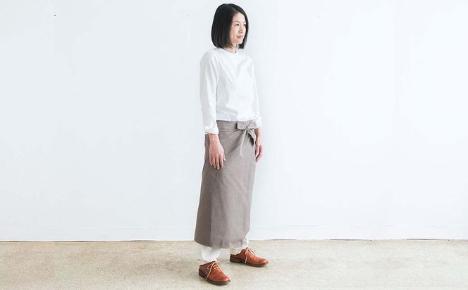 サロンエプロン_オーガニックコットン 草木染め S-UW-A30A