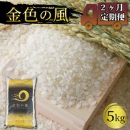 米 定期便 5kg 2ヶ月 精米 一等米 金色の風 岩手県産 ご飯 白米 [56500578_1]