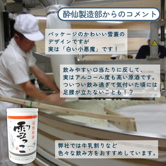 【予約受付】 雪っこ 10本 お酒 酒 冬季限定 活性原酒 酔仙酒造 食前酒 お礼 お供え 退職 内祝い 父の日 母の日 敬老の日 ギフト プレゼント 贈答 誕生日 人気 岩手県 大船渡市 [suisen002_1]