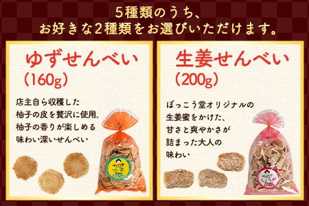選べる お好みセット 計4袋 手焼き せんべい ぼっこう堂《30日以内に