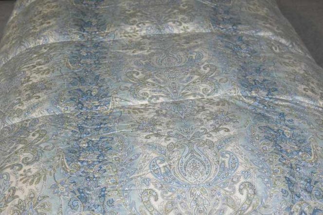 CZ034　国産【羽毛掛け布団】ダウン95％　シングル【リユース羽毛】ブルー