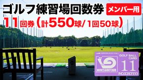 ゴルフ練習場回数券 11回券（550球） メンバー用 イベントやチケット ゴルフ場利用券 打ちっぱなし 回数券 アウトドア メンバー [CD002ya]