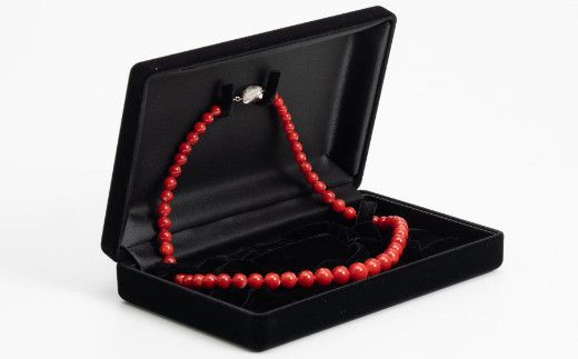 【訳あり】赤サンゴネックレス丸玉 [kn069]