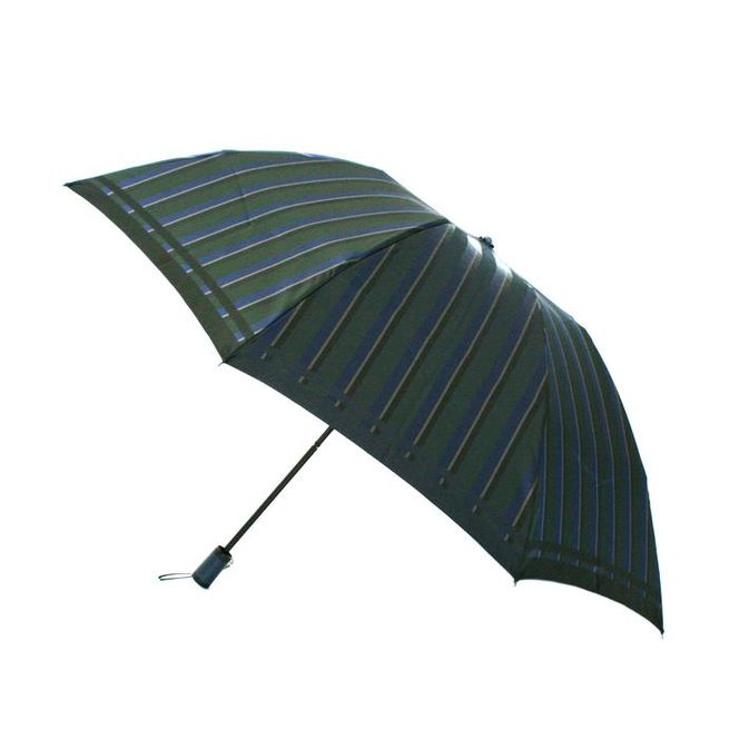 槙田商店【紳士折りたたみ傘 】Tie Stripe×Plain ダークグリーン FAA5015