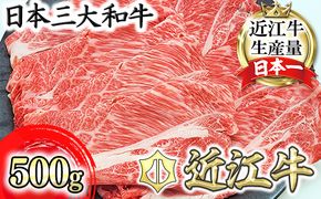 【総本家　肉のあさの】近江牛肩ロースすき焼き用 500ｇ【250ｇ×2】【AE16U】