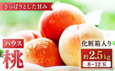 【2025年5月下旬〜順次発送】【南島原の特別栽培】ハウス桃【約2.5kg】化粧箱 / 桃 もも モモ ピーチ 2.5kg デザート 旬 フルーツ 柔らかい 果物 / 南島原市 / ふくはちファーム [SBS006]