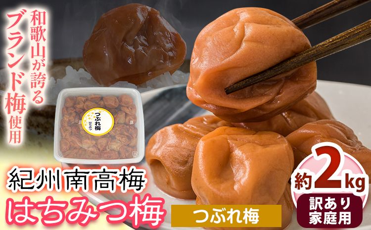 南高梅 はちみつ 梅 紀州南高梅 つぶれ 梅干し 2kg 有限会社プラム[30日以内に出荷予定(土日祝除く)]和歌山県 日高町 送料無料 梅 うめ ウメ 南高梅 つぶれ梅 蜂蜜 紀州 うめぼし 梅干 漬物 ごはんのお供 送料無料---wsh_plm8_30d_25_12000_2kg---