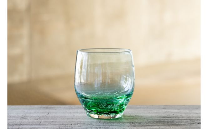 【RYUKYU GLASS WORKS 海風】バドロック＜緑＞