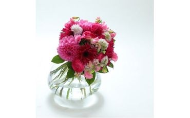 41-921　季節の花束と花瓶のセット　Sサイズ