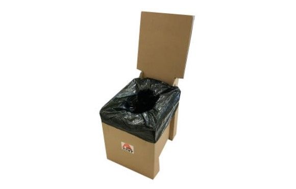 横綱が座っても壊れない！？段ボール製トイレ「どこでもスズトイレ」 H160-008