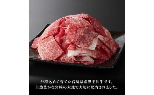 宮崎県産黒毛和牛切り落とし 1.2kg【 ミヤチク 生産者支援 牛肉 牛 肉 黒毛和牛 国産 九州産 宮崎県産 】[D00645]