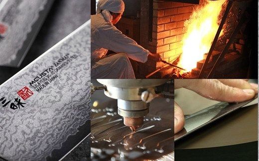 H74-14 三昧 クラシック プロ ダマスカス 紅蓮 三徳包丁 180mm