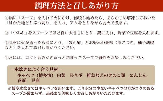 「はかた地どり」使用♪  博多 水炊き ･ やまや 明太子 セット  (2～3人前) 