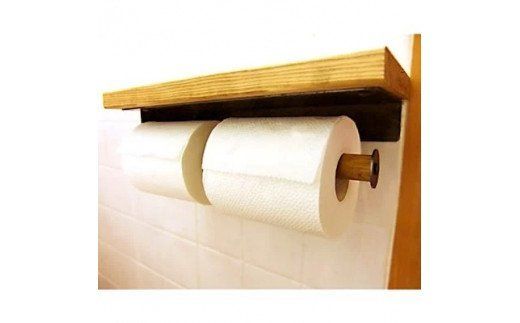 無垢材  トイレットペーパーホルダー ダブル [新星金属製作所 大阪府 守口市 20940887] 収納 トイレ ホルダー