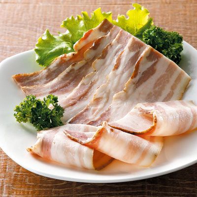 【定期便】子供に食べさせたい無添加ベーコン＆ハム＆パンチェッタ吊焼きB　全３回