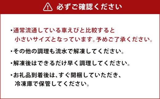 【上天草市ブランド認証品】匠の小さな車えび 600g (300g×2パック)