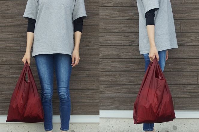 [R305] oxtos CORDURA エコバッグ【エンジ】