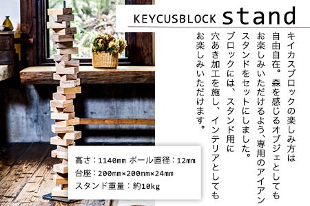 熊本県 御船町 キイカスブロック 30個 ＋スタンドセット オブジェ ナチュラルインテリア 収納バック KEYCUSプロジェクト事務局 國武林業《30日以内に出荷予定(土日祝除く)》 杉 積み木 おもちゃ ゲーム 森---ism_kuniobjet_30d_21_96000_13kg---