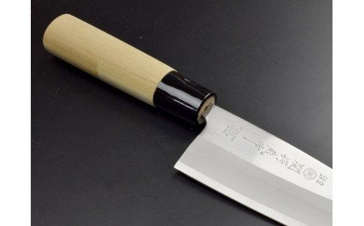 H8-158 ステンレス製和包丁 出刃包丁155mm 関鍔蔵作 白木柄