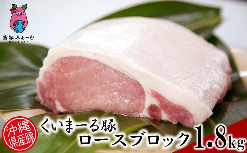 沖縄県産豚肉 くいまーる豚「ロースブロック」約1.8kg