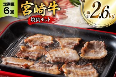 牛肉 定期便 宮崎牛焼肉セット 6ヶ月定期便 [ミヤチク 宮崎県 美郷町 31au0061] 冷凍 焼肉 小分け 個包装 牛 牛肩ロース 牛ウデ 牛モモ