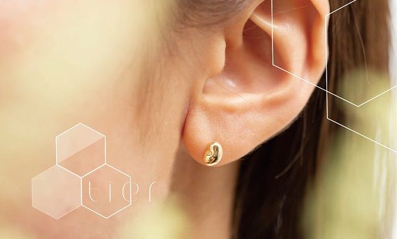 【tier】K18　コクーンゴールドピアス　AD-230