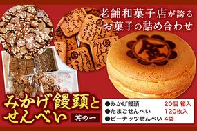 饅頭 まんじゅう みかげ饅頭 せんべい セット その1 金悦堂《30日以内に発送予定(土日祝除く)》みかげ饅頭 × 20個 たまごせんべい × 120枚 ピーナッツせんべい × 4袋 和菓子 お茶請け---124_71_30d_23_19000_1---