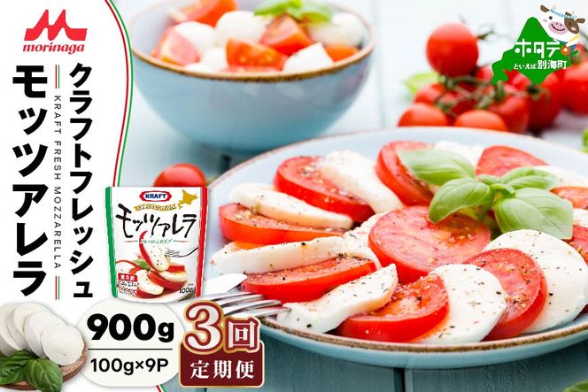 【定期便】森永乳業 モッツァレラチーズ 900g(100g×9P) × 3ヵ月【全3回】