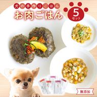 【R15006】ドッグフード　無添加　お肉ごはん5点セット　【犬の手作りごはん】