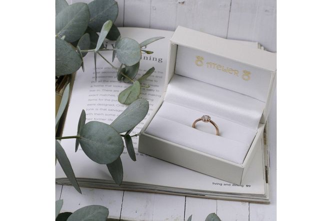 【N69-001】結ピンクゴールド ダイヤモンド0.2ct