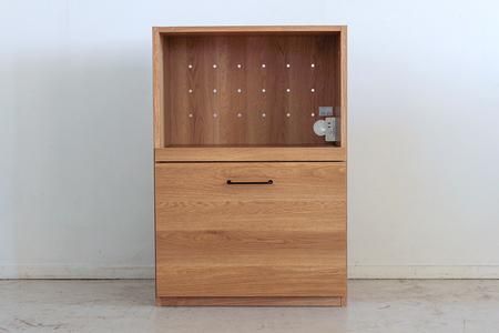 トラクト ガラス扉＋OP引出＋120天板 NA 【食器 キャビネット 家具 国産 組み合わせ 収納家具 完成品】(H060643)