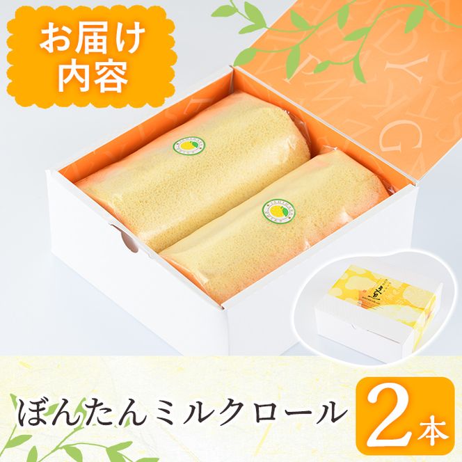 老舗菓子店のぼんたんミルクロール(2本)国産 文旦 ぼんたん お菓子 洋菓子 ロールケーキ おやつ【菓子工房いしはら】akn071-04