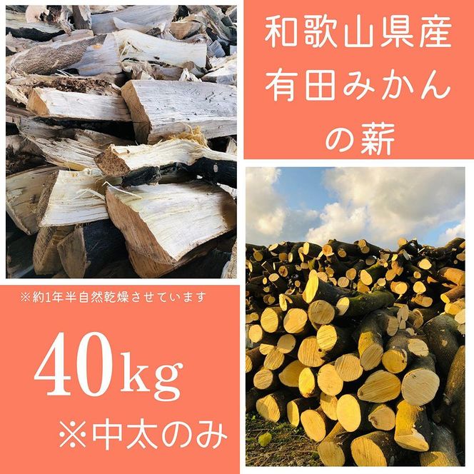 薪 キャンプ用 有田みかんの薪40kg(中太のみ) 	DJ018