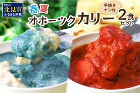 クリシュナ 春夏オホーツクカリー 2食セット 手焼きナン付 ( 食品 加工品 惣菜 カレー ナン セット 五つ星ホテル オホーツク海 オホーツクカレー )【127-0005】