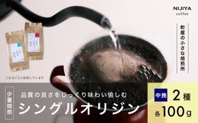 高品質 シングルオリジン コーヒー 飲み比べ 2種×各100g 【 中挽きコーヒー豆 】A4224