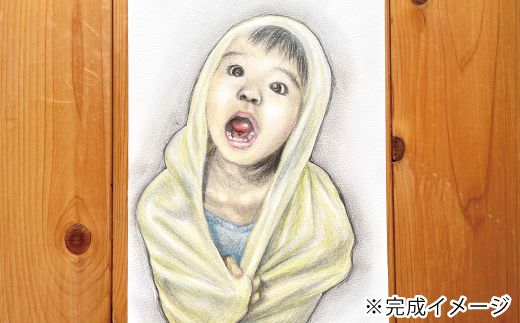 R5-291-1．オーダーメイド手描き似顔絵・額縁付き（カラー・1名分）