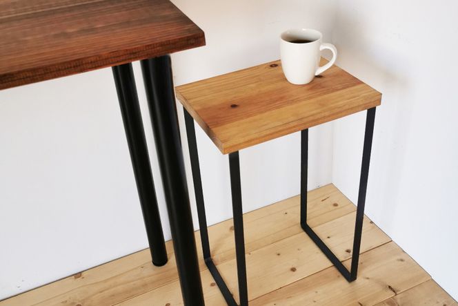 無垢材とアイアンのシェルフ ライトブラウン Lサイズ 32cm 完成品 [新星金属製作所 大阪府 守口市 20940863] 