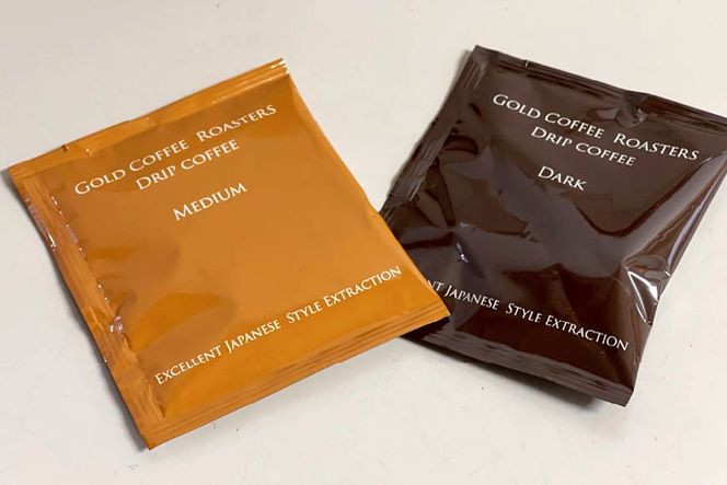 コーヒー 自家焙煎 ドリップバッグ ミディアム ＆ ダーク 各50個 計100個 [ゴールド珈琲 大阪府 守口市｜ドリップパック 大容量 珈琲 飲み比べ 簡単 手軽 プレゼント ギフト 贈りもの [2268]