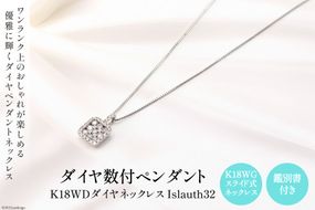 ペンダント K18WD ダイヤ数付 Islauth32 [slauth 山梨県 韮崎市 20742170] アクセサリー ネックレス ジュエリー ダイヤ シンプル おしゃれ プレゼント ギフト 贈りもの 贈答