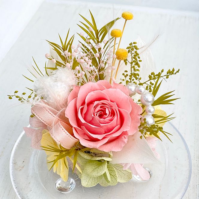 AJ216-1 プリザーブドフラワー　　　　　【エンジェル/ピンク】春日部市　　　　　シュガーパイン