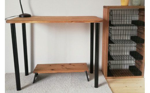 天然木使用 まる角のデスク ナチュラル（900×450） [新星金属製作所 大阪府 守口市 20940944] 