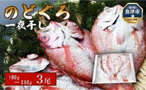 日本海産 のどぐろ開き 180g～230g級 3尾（のど黒・アカムツ） 富山 魚津 浜浦水産