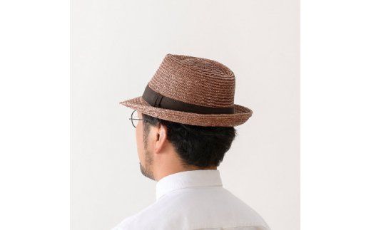 AN027-1 春日部市伝統工芸品 田中帽子店　麦わら中折れハット　ノア　ブラウン　　1点(UK-H005-S-BR)