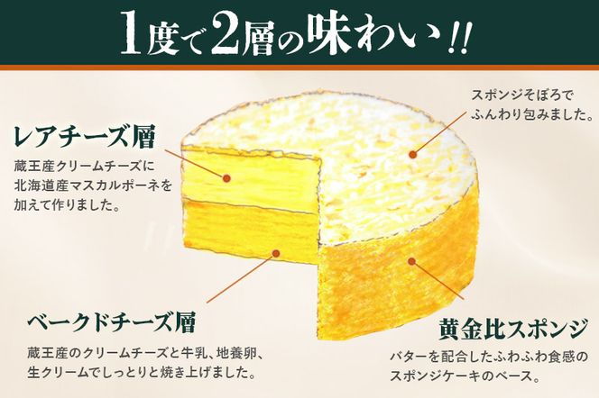【ベイクドチーズとレアチーズ2つの味わい】ダブルチーズケーキ|06_pcf-130101